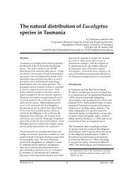 The natural distribution of Eucalyptus species in Tasmania - Forestry ...