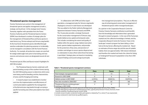 sustainable forest management - Forestry Tasmania