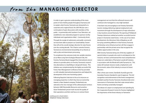 sustainable forest management - Forestry Tasmania