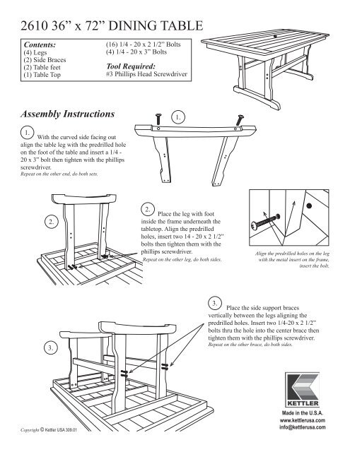 Assembly Manual Kettler Usa
