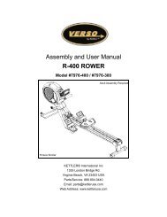 Assembly and User Manual R-400 ROWER - Kettler USA