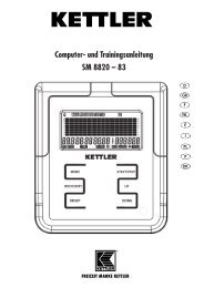 Computer- und Trainingsanleitung SM 8820 â 83 - Kettler USA