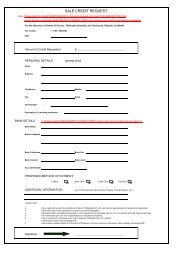 Credit Request Form - Tattersalls