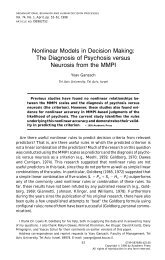 Nonlinear Models in Decision Making