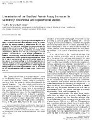 Linearization of the Bradford Protein Assay Increases Its Sensitivity ...