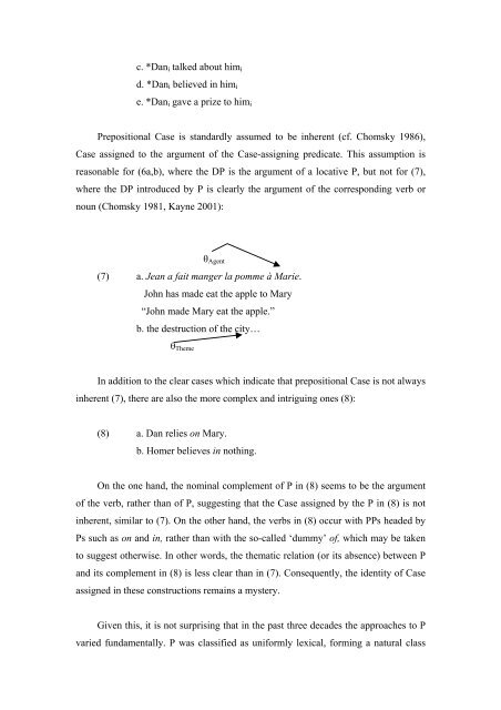 The Category P Features, Projections, Interpretation