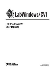 LabWindows/CVI User Manual