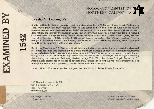 Download exhibit catalogue - Tauber Holocaust Library