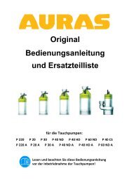 Original Bedienungsanleitung und Ersatzteilliste - Auras Pumpen