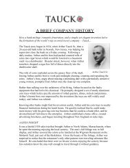 A BRIEF COMPANY HISTORY - Tauck