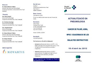 triptic Pneumologia 2 - Corporació Sanitària Parc Taulí