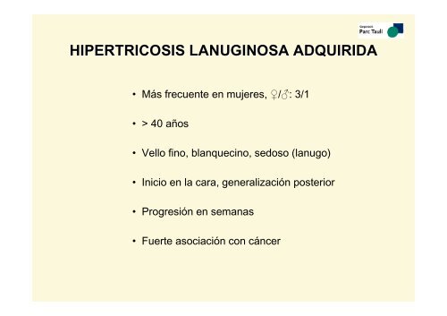 iv curs d'actualització en medicina dermatosis paraneoplásicas