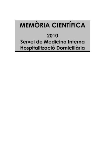 MEMÒRIA CIENTÍFICA - Corporació Sanitària Parc Taulí