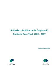 Actividad científica de la Corporació Sanitària Parc Taulí 2002 - 2007