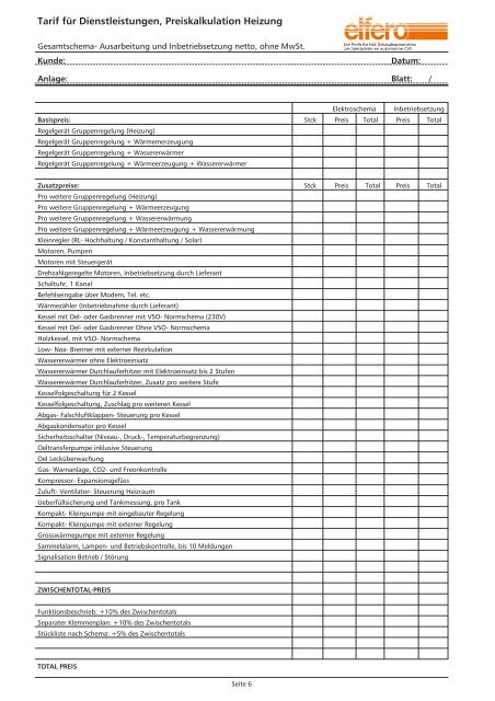 Produktübersicht 2012 - elfero AG