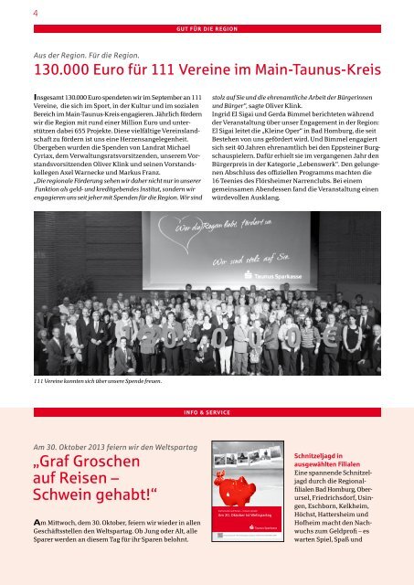 Das Privatkunden-Magazin - Taunus Sparkasse