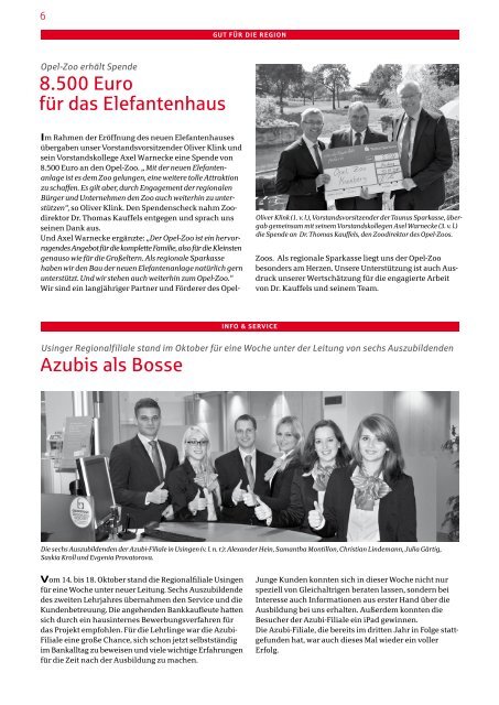 Das Privatkunden-Magazin - Taunus Sparkasse