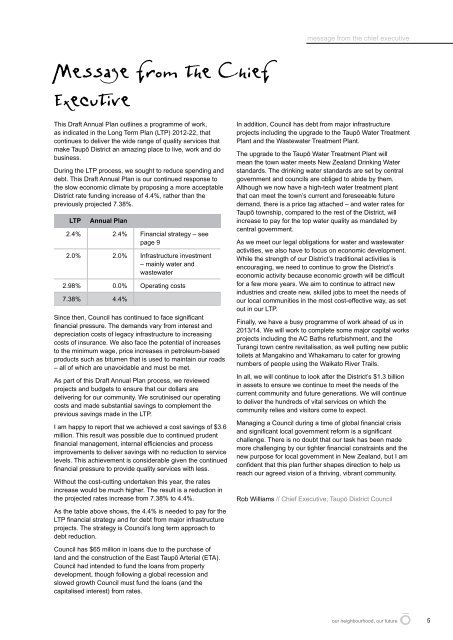 Draft Annual Plan 2013/14 (10Mb PDF) - Taupo District Council