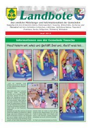 Informationen aus der Gemeinde Thiendorf - Gemeinde Tauscha