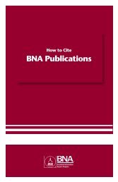 How To Cite BNA Publications