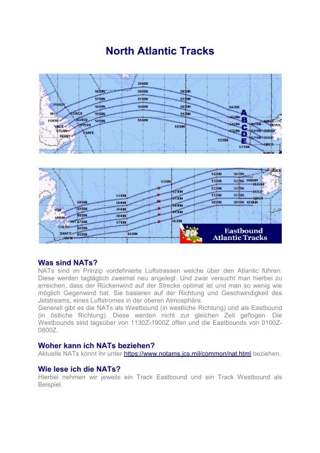 North Atlantic Tracks - German Airways