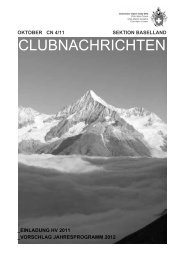 CLUBNACHRICHTEN - SAC Sektion Baselland