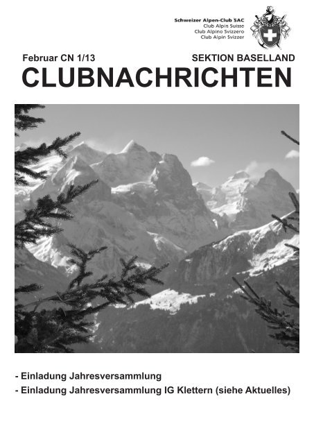 CLUBNACHRICHTEN - SAC Sektion Baselland