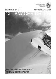 CLUBNACHRICHTEN - SAC Sektion Baselland