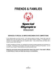 Tentative General Schedule - Special Olympics Wisconsin