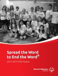 Spread the Word to End the Word - Special Olympics Wisconsin