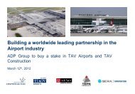 Building a worldwide leading partnership in the Airport industry