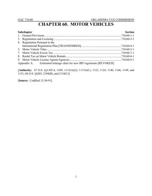 Vehicle Registration Chart