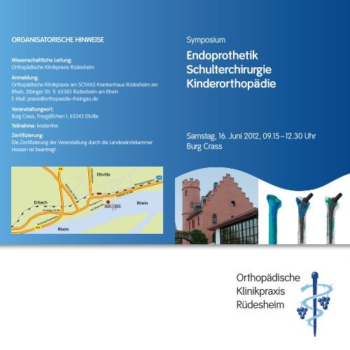 Endoprothetik Schulterchirurgie Kinderorthopädie - Orthopädische ...