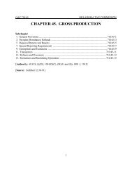 CHAPTER 45. GROSS PRODUCTION - Oklahoma Tax Commission