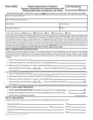 Form EDC - Virginia Department of Taxation