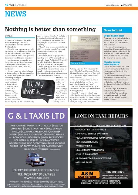 Issue 290 - TAXI Newspaper