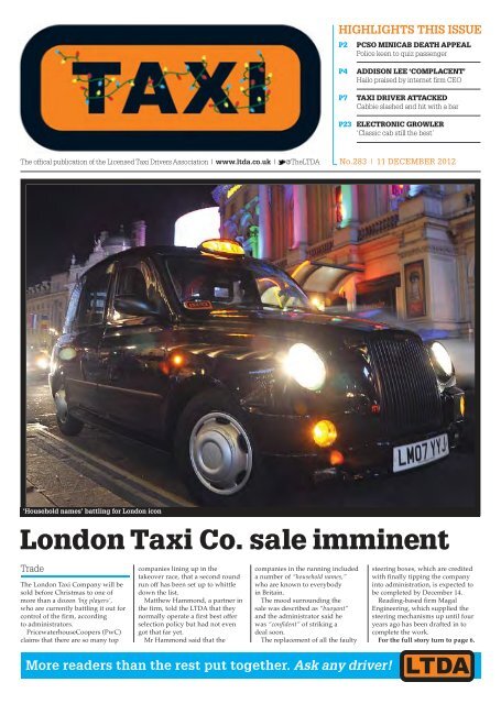 Issue 283 - TAXI Newspaper