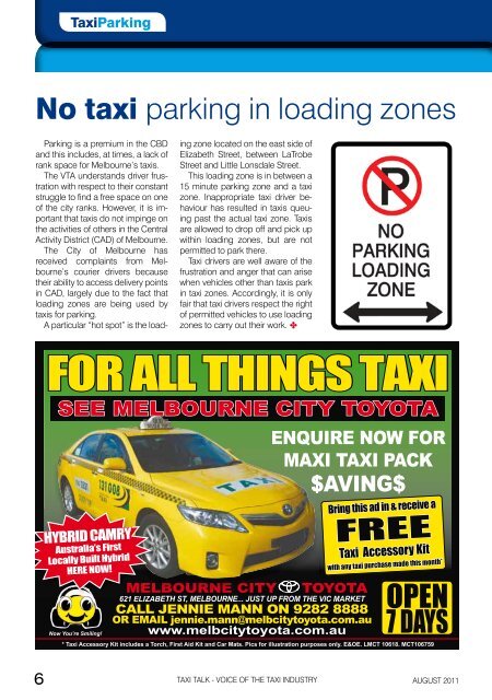 VOICe OF The TAxI - Taxi Talk Magazine