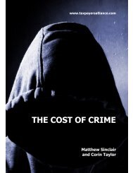 THE COST OF CRIME - The TaxPayers' Alliance