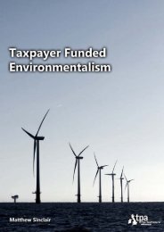 Taxpayer Funded Environmentalism - The TaxPayers' Alliance