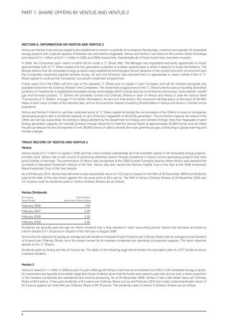 Ventus VCT plc and Ventus 2 VCT plc - The Tax Shelter Report