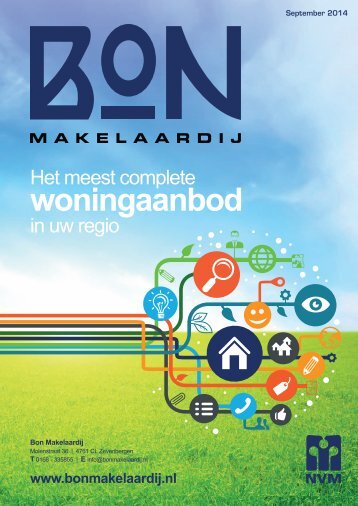 Bon Makelaardij Woonmagazine, uitgave september 2014