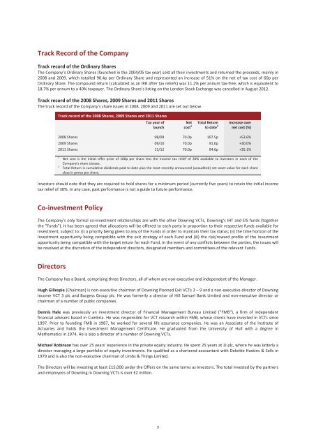 Downing Planned Exit VCT 2 - G Shares - The Tax Shelter Report