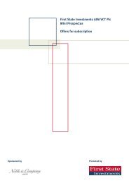 First State Investments AIM VCT Plc Mini Prospectus Offers for ...