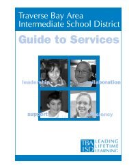 Guide to Services - Traverse Bay Area Intermediate School District