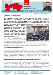 Wochenbericht 12. September 2014 - 8. Ausgabe