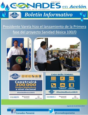 Boletín Informativo del Consejo Nacional para el Desarrollo Sostenible Agosto del 16 al 31 del 2014