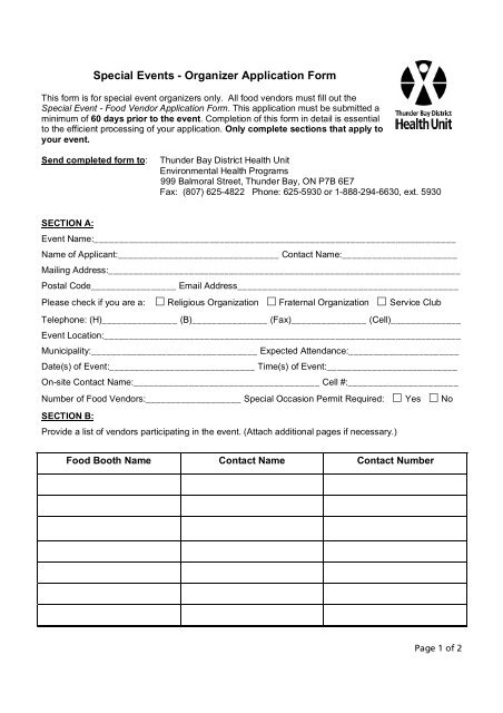 Vendor Booth Application Template from img.yumpu.com
