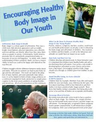 Promoting a Healthy Body Image - Thunder Bay District Health Unit