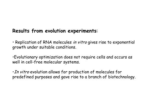 3. Chemical kinetics of molecular evolution - TBI - UniversitÃ¤t Wien